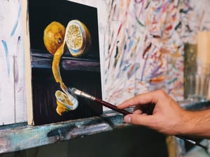 Oil painting demonstration