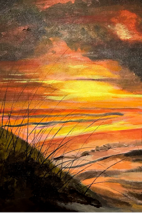 How to Create a Sunset in Acrylics-graduate art-1