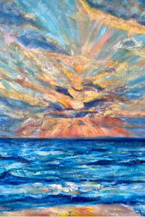 How to Create a Sunset in Acrylics-graduate art-3