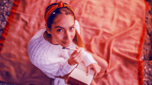 girl skectching in journal