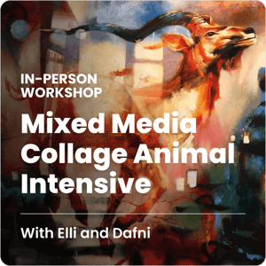 Mixed Media Collage Animal Intensive