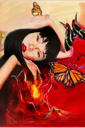 Portrait in Acrylics-graduate art-2