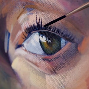 Realism painting of eye 