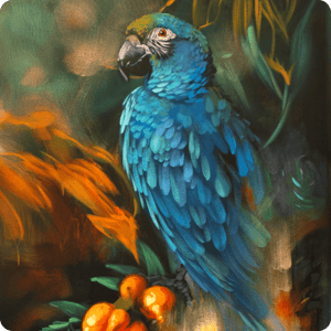 Vibrant Birds in Acrylic