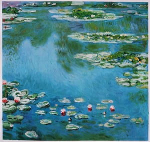 water lilies blue with flowers